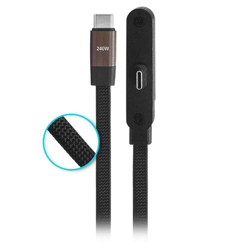 2-in-1 USB-C Fast Charging Cable with Built-in Phone Stand (Type C to Type C)
