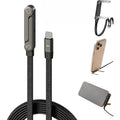 2-in-1 USB-C Fast Charging Cable with Built-in Phone Stand (Type C to Type C)